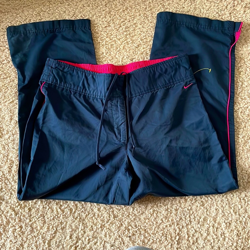 Nike Women's Navy Blue Capris with Pink Trim